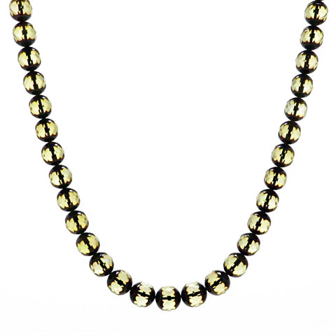 Amber Two-toned Round Faceted Beads Necklace - Amber Alex Jewelry