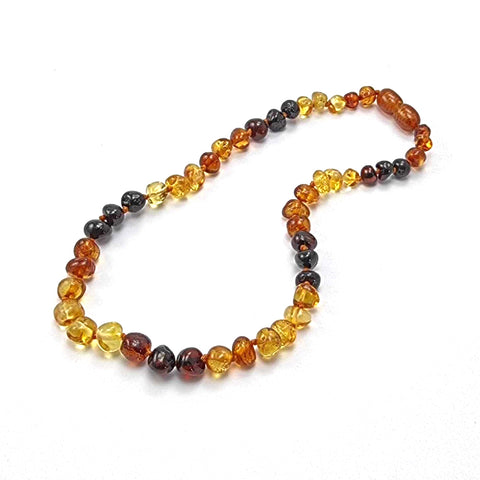 "KIDDO" Multi-Color Amber Baroque Beads Baby Necklace