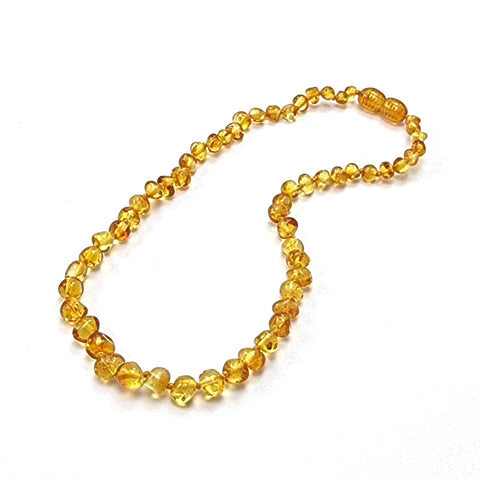 "KIDDO" Lemon Amber Baroque Beads Baby Necklace