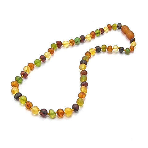 "KIDDO" Multi-Color Amber Baroque Beads Baby Necklace