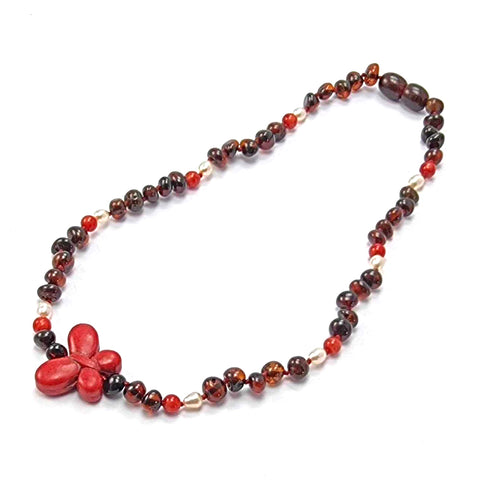 "KIDDO" Cherry Amber Baroque Beads Baby Necklace