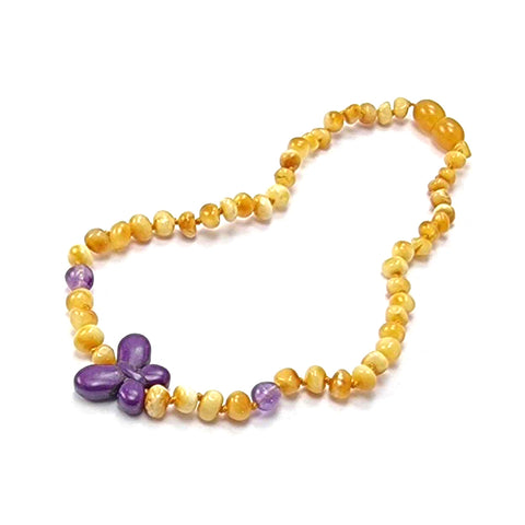 "KIDDO" Milky Amber Baroque Beads Baby Necklace