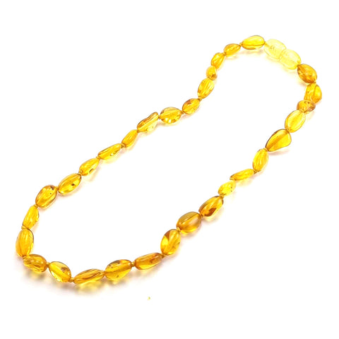 "KIDDO" Lemon Amber Small Nuggets Baby Necklace