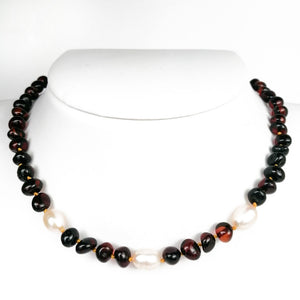 "KIDDO" Cherry Amber Baroque Beads Baby Necklace - Amber Alex Jewelry