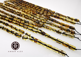 Baltic Green Amber Barrel Shape 6.5 mm Islamic Prayer Beads