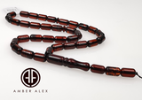 Cherry Amber Barrel Shape 6 mm Islamic Prayer Beads