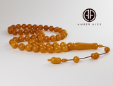 Antique Amber Round Shape 13mm Islamic Prayer Beads