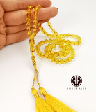 Transparent Amber Round Shape 6 mm Islamic Prayer Beads