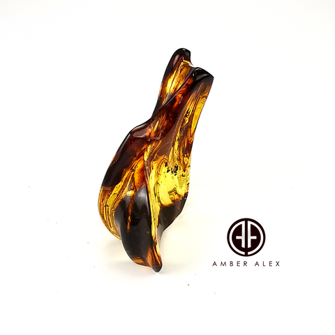 Natural Amber Free Shape Stone With Insects