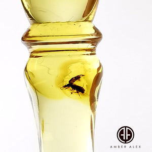 Natural Amber Minaret With Insect