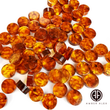 Cognac Amber Calibrated Round Cabochons