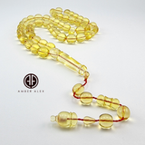 Transparent Amber Egg Shape 12  mm Islamic Prayer Beads