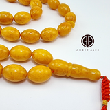 Antique Amber Olive Shape 12x16 mm Islamic Prayer Beads