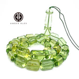 Green Amber Barrel Shape 12 mm Islamic Prayer Beads