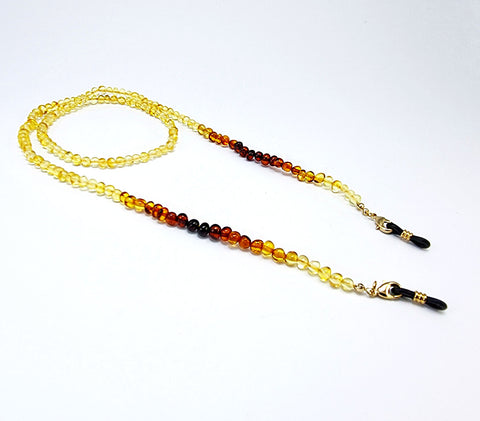 Lemon Amber Baroque Beaded Eyeglasses Chain