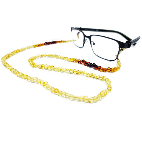 Lemon Amber Baroque Beaded Eyeglasses Chain