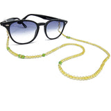 Multi-Color Amber Round Beaded Eyeglasses Chain