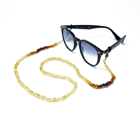 Lemon Amber Baroque Beaded Eyeglasses Chain