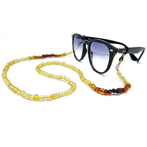 Lemon Amber Baroque Beaded Eyeglasses Chain