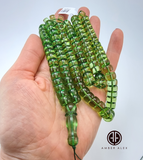 Green Amber Tablet Shape Beads 10x6 mm Islamic Prayer Beads