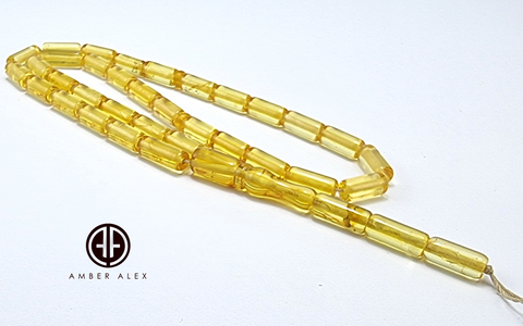 Transparent Amber Barrel Shape 5mm Islamic Prayer Beads