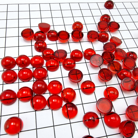 Red Amber Calibrated Round Cabochons