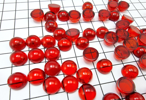 Red Amber Calibrated Round Cabochons