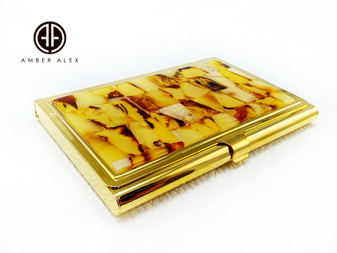 Mosaic Amber Card Holder