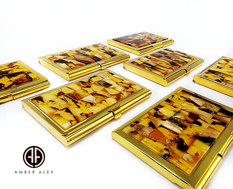 Mosaic Amber Card Holder