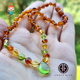 "KIDDO" Multi-Color Amber Baroque Beads Baby Necklace