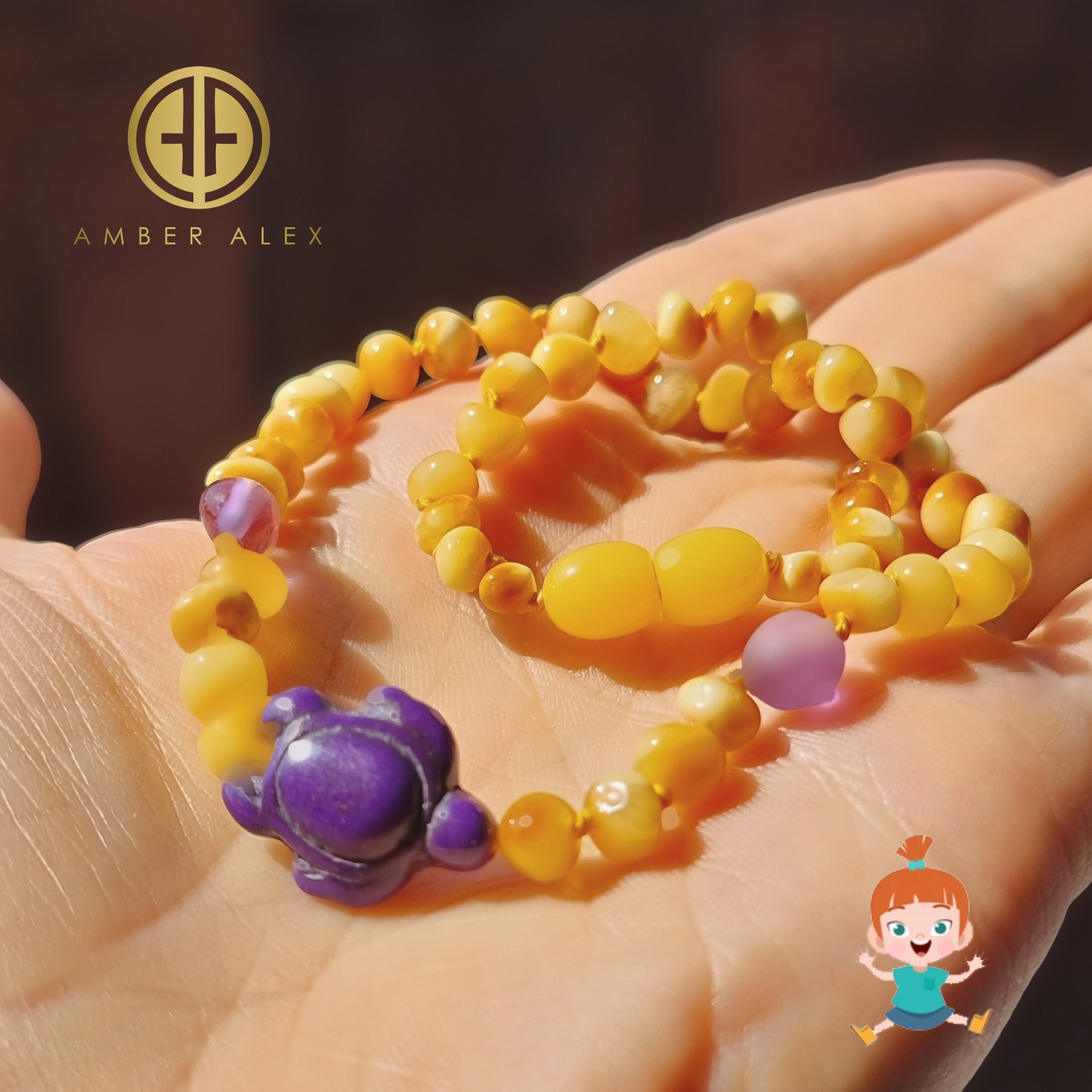 "KIDDO" Milky Amber Baroque Beads Baby Necklace