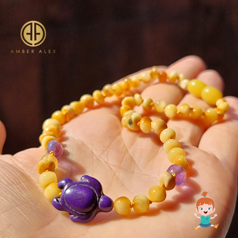 "KIDDO" Milky Amber Baroque Beads Baby Necklace