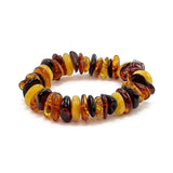 Multi-Color Amber Chips Stretch Bracelet