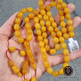 Antique Amber Egg Shape 8.5x10 mm Islamic Prayer Beads