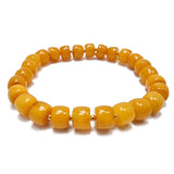Antique Amber Tablets Beads Stretch Bracelet
