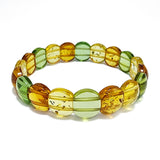 Multi-Color Amber Beads Stretch Bracelet