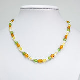 Multi-Color Amber Nuggets Necklace Sterling Silver