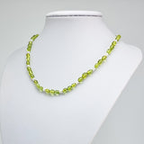Green Amber Nuggets Necklace Sterling Silver