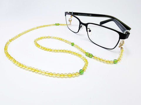 Multi-Color Amber Round Beaded Eyeglasses Chain