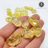 Lemon Amber Crystal Cut Stone