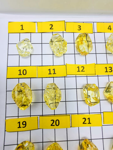 Lemon Amber Crystal Cut Stone