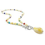 Milky Amber Baroque Beaded Necklace