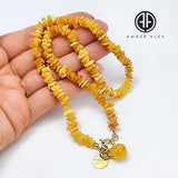 Antique Amber Chips Beaded Necklace