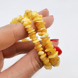 Milky Amber Beads Stretch Bracelet