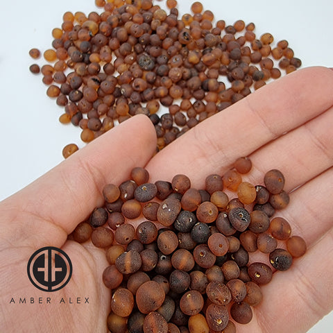 Cognac Amber Baroque Beads