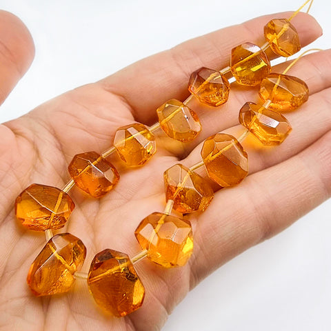 Cognac Amber Free Shape Bead