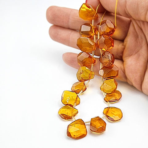 Cognac Amber Free Shape Bead