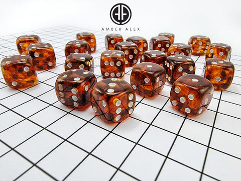 Cognac Amber Dice