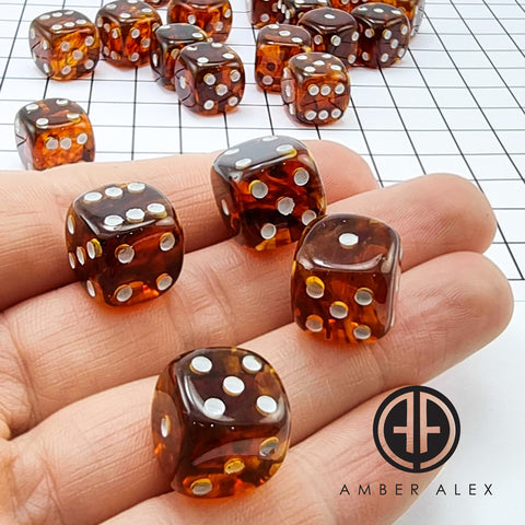 Cognac Amber Dice