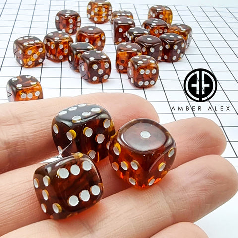 Cognac Amber Dice